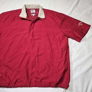 Callaway Golf Sport Outerwear Short Sleeve Rain Wind Jacket Red Med Microfiber